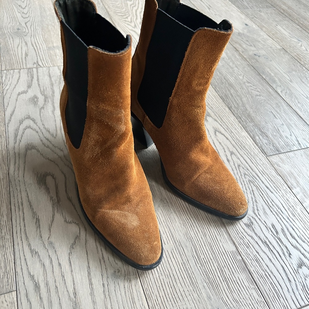 Brown Suede Ankle Boots